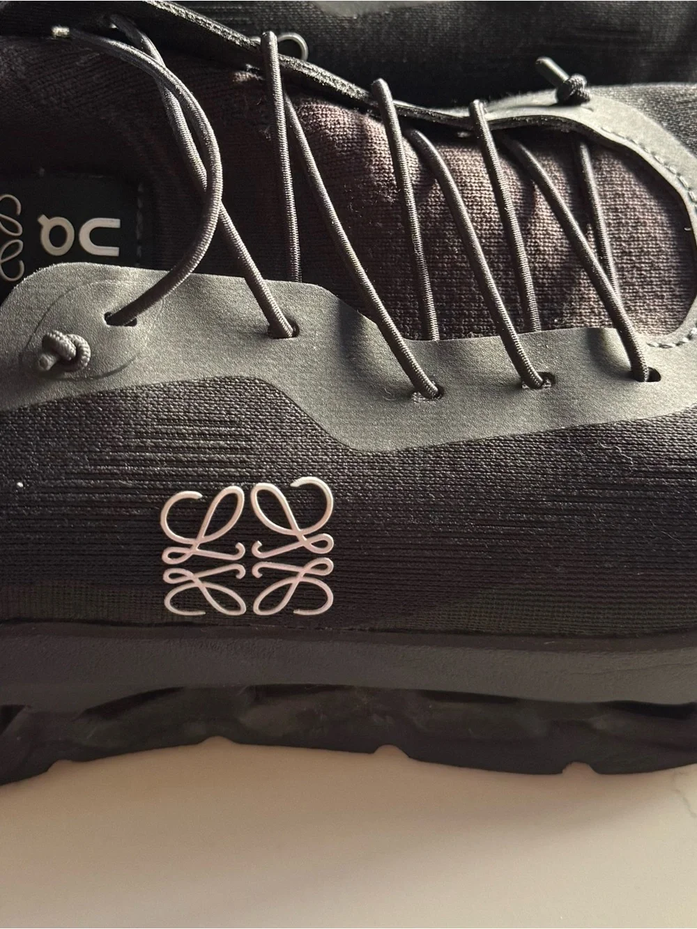 Loewe Women's Black Sneakers with White Logo Accent